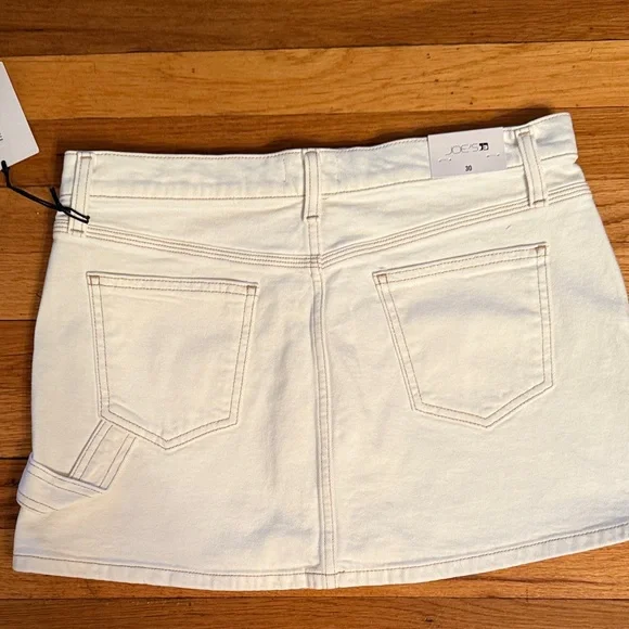 Joe's Jeans The Carpenter Milk White Denim Mini Skirt NWT - Picture 6 of 6